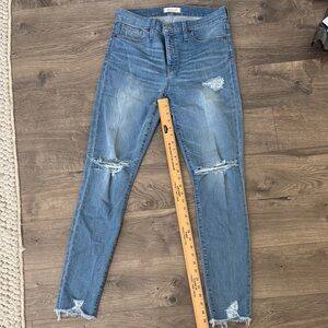 Madewell Light Blue Distressed Skinny Jeans